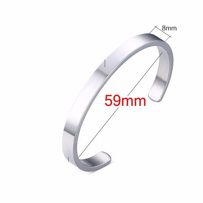 Čvrste zlatne ravne narukvice od 6 mm 8 mm s manžetama za muškarce Narukvice Narukvice Brazalet Bileklik Narukvice