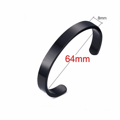 Čvrste zlatne ravne narukvice od 6 mm 8 mm s manžetama za muškarce Narukvice Narukvice Brazalet Bileklik Narukvice