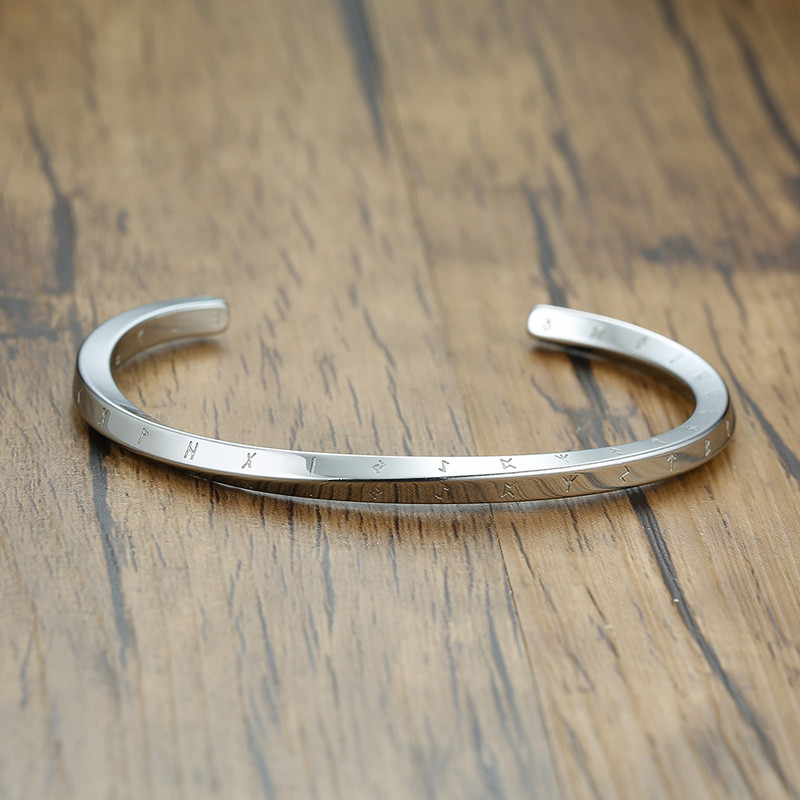 FÉRFI BANGLE VIKING TWIST mandzsetta karkötő rozsdamentes acélból MOEBIUS BRAZALETS AJÁNDÉK