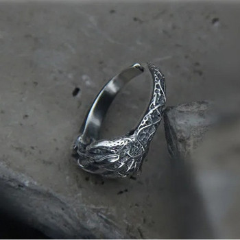 Ретро призрачен пръстен за ръка Жена Момичета Винтидж пръстени Мъжки Популярни готически пръсти Преплетени пръстени Бижута Подарък Регулируем