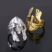 Retro Warrior Gredzens Spartan Mask Vīriešu Rock ķiveres Gredzens Pārspīlēti Rotaslietas Zelta Sudraba Krāsa Gredzens Dāvana