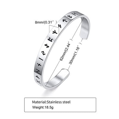 Muške nordijske vikinške narukvice s manžetama od nehrđajućeg čelika