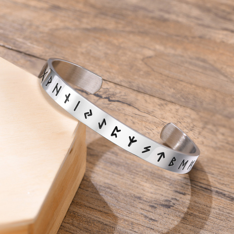 Muške nordijske vikinške narukvice s manžetama od nehrđajućeg čelika