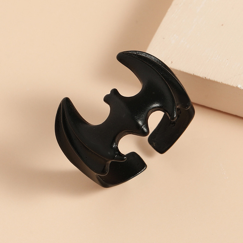 Vintage Punk Αρχαίο Ασημένιο Δαχτυλίδι Νυχτερίδας Προσωποποιημένο Δημοφιλή Μόδα Ανδρικά και Γυναικεία Κοσμήματα Δαχτυλίδια ζώων με ρυθμιζόμενο άνοιγμα