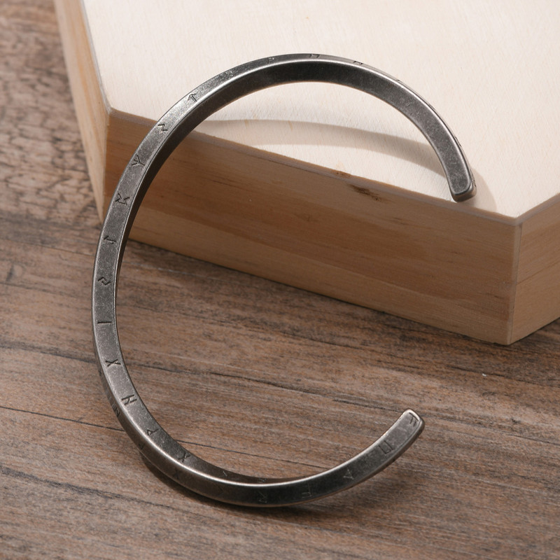 Muška narukvica Viking, narukvice s nordijskim runama, muška narukvica, Twist Mobius narukvice od nehrđajućeg čelika, muški nakit