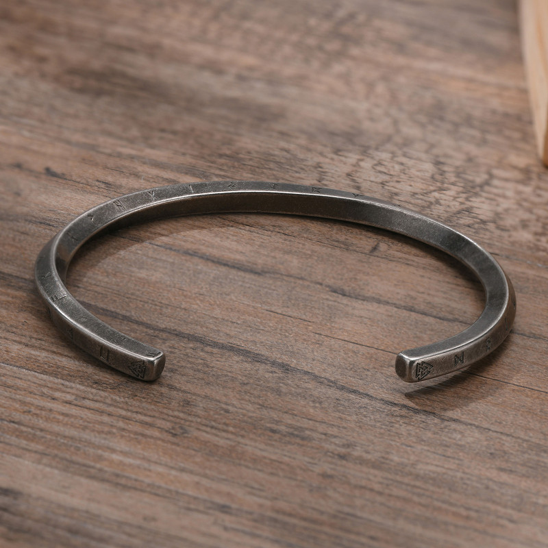 Muška narukvica Viking, narukvice s nordijskim runama, muška narukvica, Twist Mobius narukvice od nehrđajućeg čelika, muški nakit