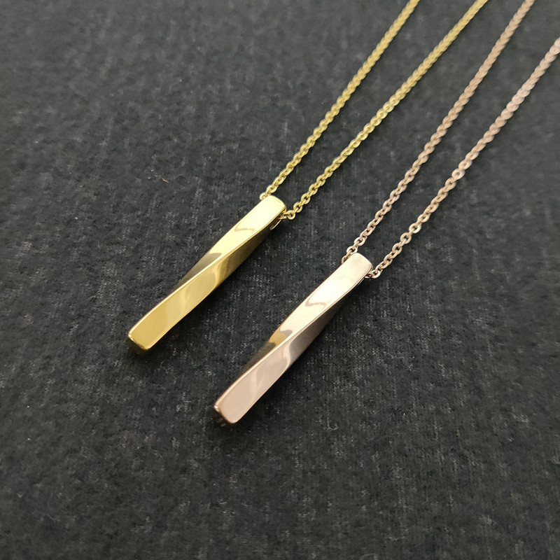 2022 m. juodas stačiakampis pakabukas, karoliai vyrams, madinga, paprasta nerūdijančio plieno grandinėlė, moteriška karoliai, madingi papuošalai