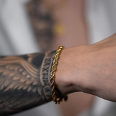 Ανδρικό βραχιόλι από σχοινί αλυσίδα, λεπτός σύνδεσμος βραχιολιού για άντρες, ανδρικό βραχιόλι, δώρο βαλεντίνων για άνδρες, ανδρικά κοσμήματα