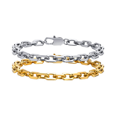 Šaunios mados „Rolo“ grandinėlės apyrankės vyrams, senovinė vandeniui atspari nerūdijančio plieno apyrankė, kasdieniai 6,5 mm kabelių grandinėlės papuošalai