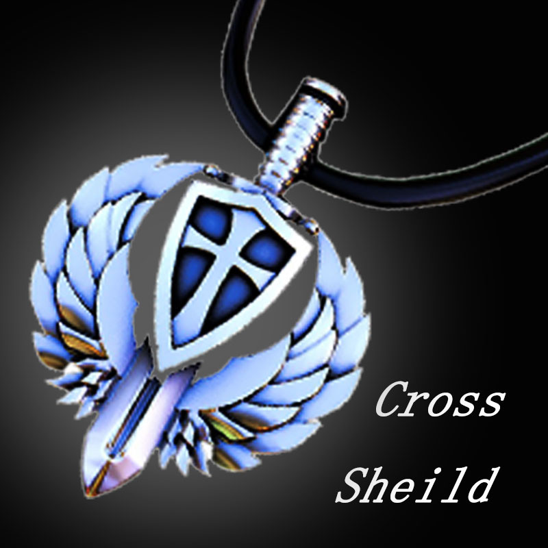 Klasiskā pop radošā mode Jauna zilā krusta vairoga kulonu kaklarota, vīriešu ikdienas aksesuāri, dzimšanas dienas dāvanas, piemiņas dienas dāvanas