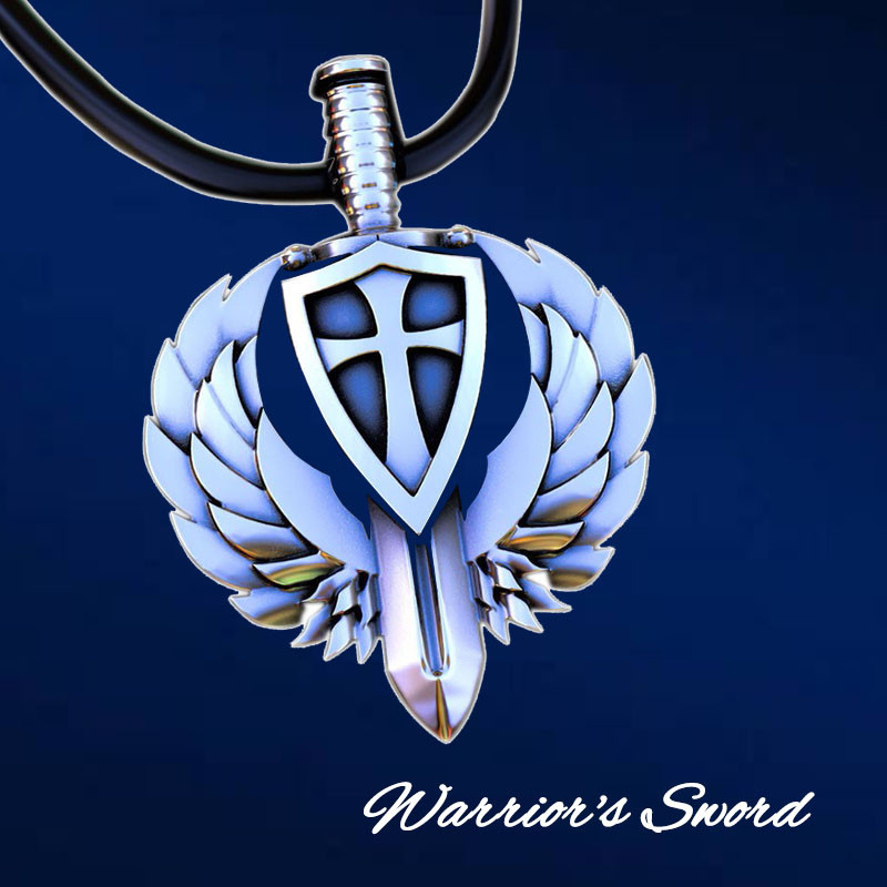 Klasiskā pop radošā mode Jauna zilā krusta vairoga kulonu kaklarota, vīriešu ikdienas aksesuāri, dzimšanas dienas dāvanas, piemiņas dienas dāvanas