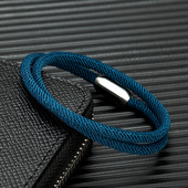 MKENDN divatos férfi túlélő karkötő kültéri kemping mentő sürgősségi kötél karkötő nőknek rozsdamentes acél mágneses sportcsat