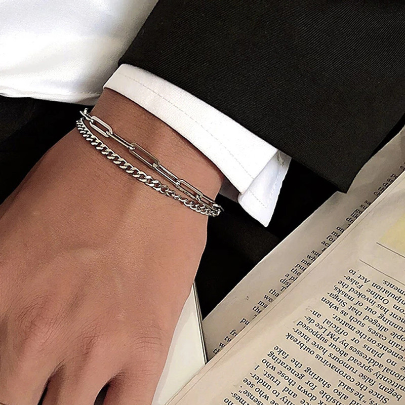 2021 Hot Fashion Strand Bead Chain Βραχιόλι Ανδρικό Χειροποίητο Απλό Κλασικό Πέτρινο Βραχιόλι με Χάντρες Δώρο Ανδρικά Κοσμήματα