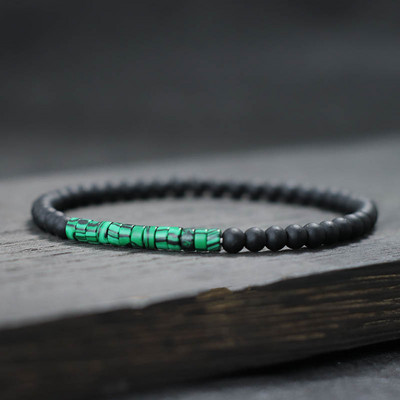 Nova minimalistička narukvica s perlama od 4 mm, uniseks narukvica s malim kamenom od carskog oniksa, meditacija, narukvica s pramenom za jogu, narukvica za par Brazalete Pulsera