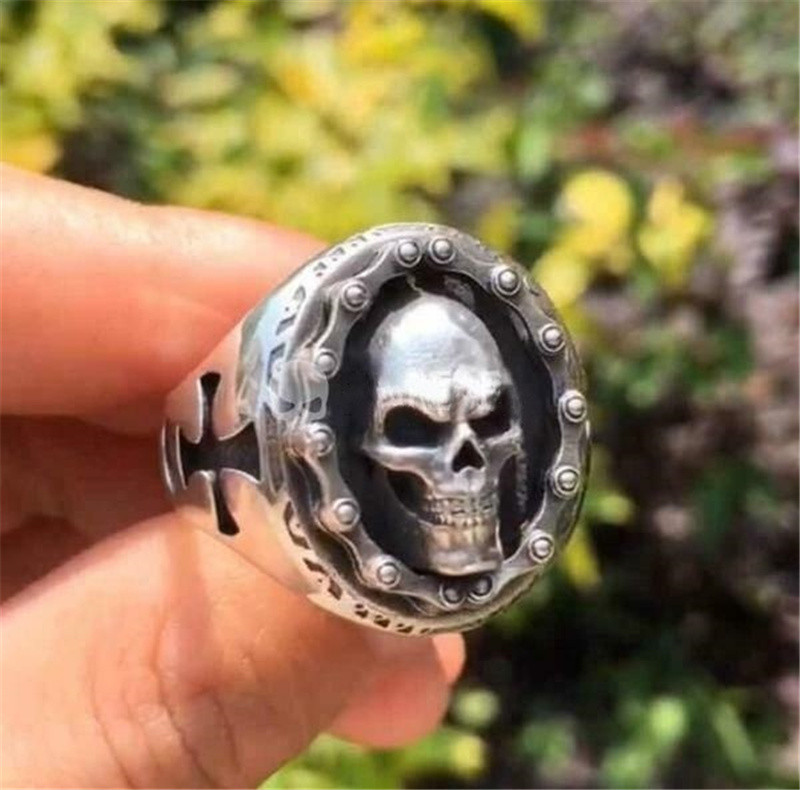 2021. aasta vanad meeste sõrmused, roostevabast terasest ristpealudega ehted, luukere, punk-rock, halloweeni peol, kingitud sõrmused, tasuta kohaletoimetamine