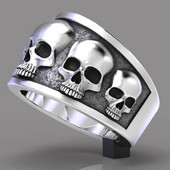 Retro punk Skull Meeste sõrmus Hip Hop Rock Gooti punk Mood Kingitus Demon Skull Ring 2021