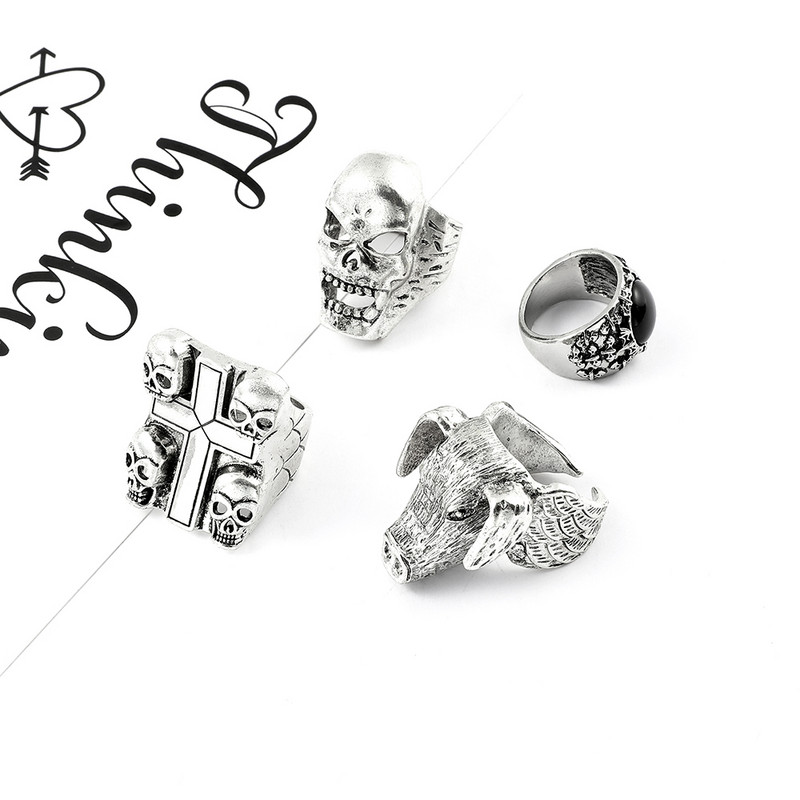 TV drāma Svešas lietas Rotaslietas Edija Gredzens Y2k Juvelierizstrādājumi Gredzeni Chunky Metāls Edijs Munsons Aksesuāri Rotaslietas Dāvana faniem