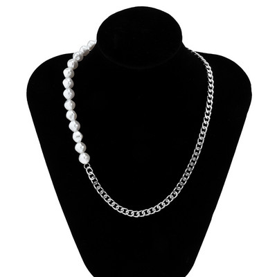 Vruća modna ogrlica s lančićem od imitacije bisera Muški gotički ručno rađeni željezni kubanski lanac Ogrlice s ogrlicama za muškarce Nakit Ovratnik Hombre