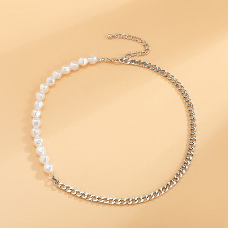 Vruća modna ogrlica s lančićem od imitacije bisera Muški gotički ručno rađeni željezni kubanski lanac Ogrlice s ogrlicama za muškarce Nakit Ovratnik Hombre