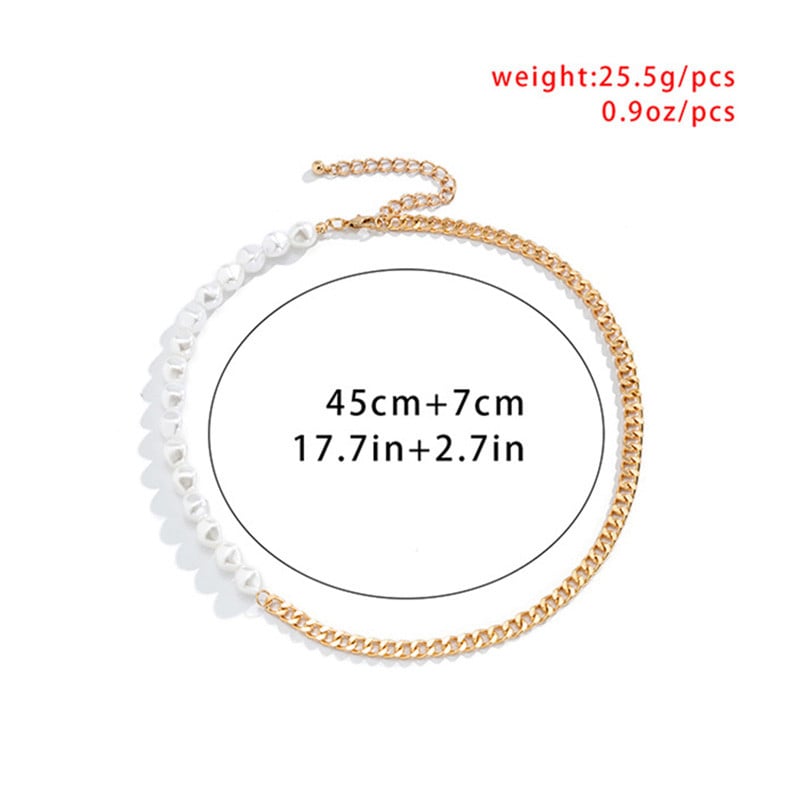 Vruća modna ogrlica s lančićem od imitacije bisera Muški gotički ručno rađeni željezni kubanski lanac Ogrlice s ogrlicama za muškarce Nakit Ovratnik Hombre