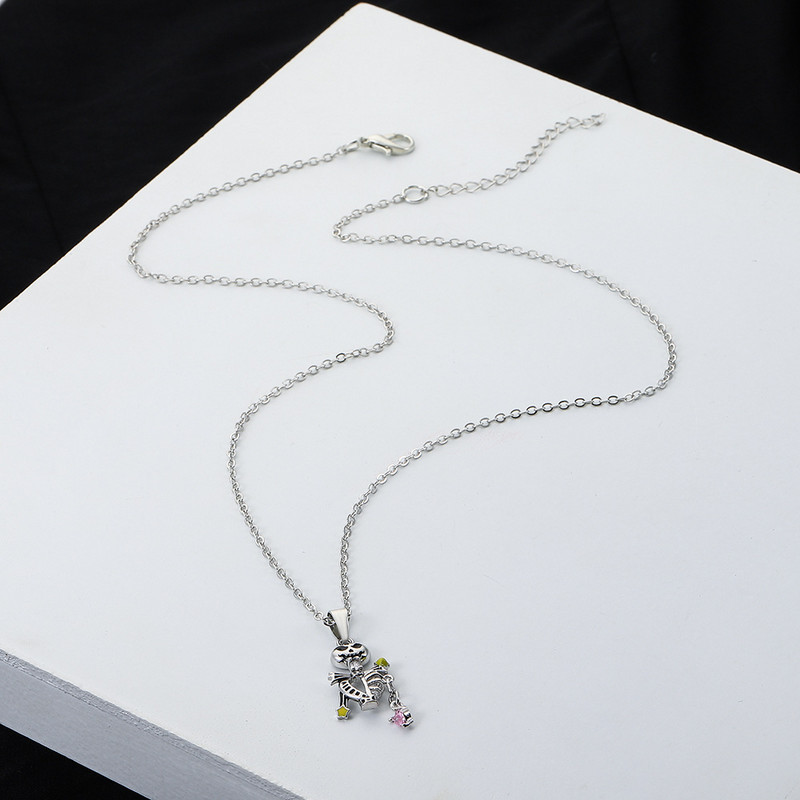 Kreatív koponya medál nyaklánc férfiaknak női uniszex gótikus halloween ékszerek hip hop punk női férfi kiegészítők ajándék