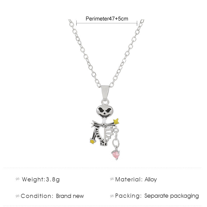 Kreatív koponya medál nyaklánc férfiaknak női uniszex gótikus halloween ékszerek hip hop punk női férfi kiegészítők ajándék