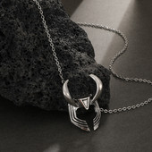 Korejiešu modes melns sudraba krāsas buļļa galvas kulons kaklarota sievietēm vīriešiem hip hop dzīvnieku dizaineru rotaslietas gotikas aksesuāri