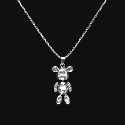 Active Space Rabbit Ogrlica za žene Hip Hop Muškarci Lanci džempera od nehrđajućeg čelika Punk nakit Ulična odjeća Dodaci za privjeske