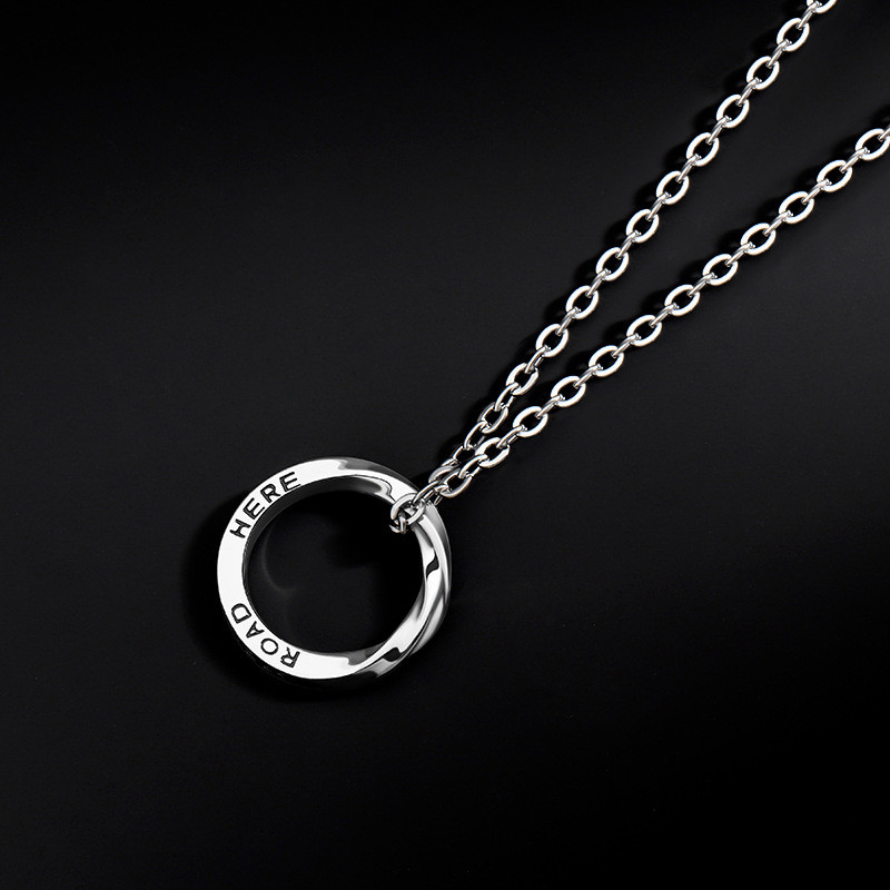 Nove moderne nordijske vikinške ogrlice za muškarce od nehrđajućeg čelika, upleteni Mobius okrugli privjesak, geometrijski ovratnik, muški lančići, nakit, poklon