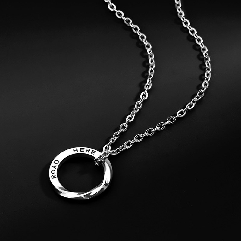 Nove moderne nordijske vikinške ogrlice za muškarce od nehrđajućeg čelika, upleteni Mobius okrugli privjesak, geometrijski ovratnik, muški lančići, nakit, poklon