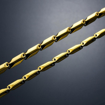 Πλάτος 3mm Ανοξείδωτη αλυσίδα Rolo Bamboo Κολιέ υψηλής ποιότητας χρυσό/ασημί χρώμα ανδρικό γυναικείο αξεσουάρ κοσμήματα τσόκερ