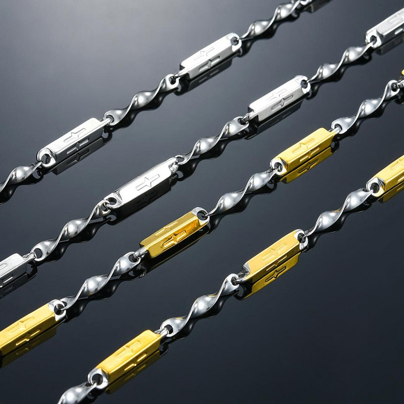 Širina 3 mm Rolo bambusov lanac od nehrđajućeg čelika Visokokvalitetna ogrlica zlatne/srebrne boje Muškarci Žene Choker Nakit Dodaci