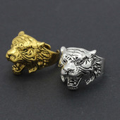 Χρυσά δαχτυλίδια τίγρης για άντρες Κοσμήματα μόδας ρυθμιζόμενο μέγεθος με δυνατότητα αλλαγής μεγέθους Vintage Anillos Punk μεταλλικά αξεσουάρ για πάρτι