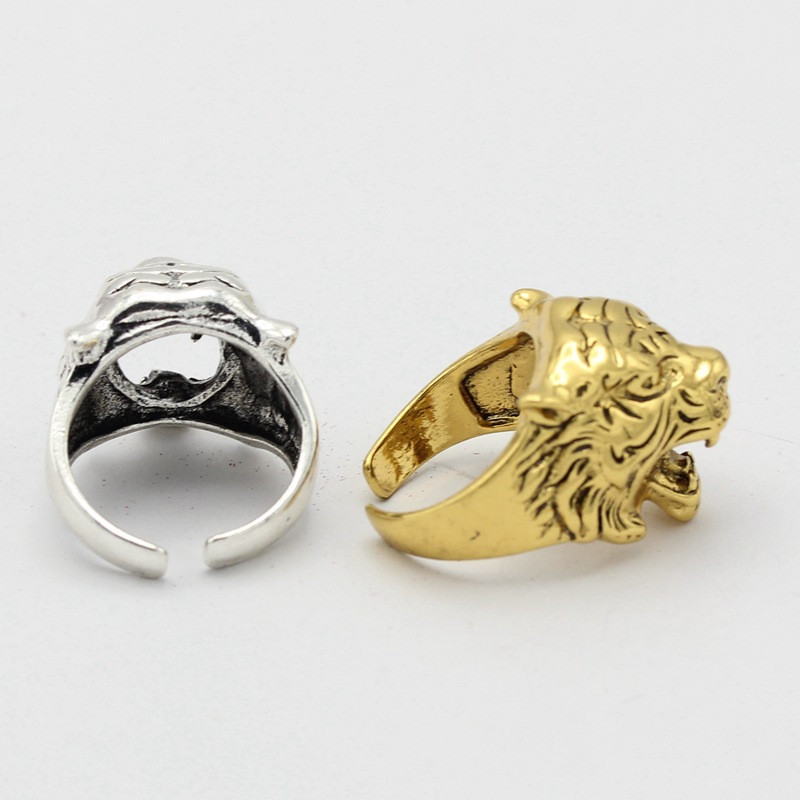 Χρυσά δαχτυλίδια τίγρης για άντρες Κοσμήματα μόδας ρυθμιζόμενο μέγεθος με δυνατότητα αλλαγής μεγέθους Vintage Anillos Punk μεταλλικά αξεσουάρ για πάρτι