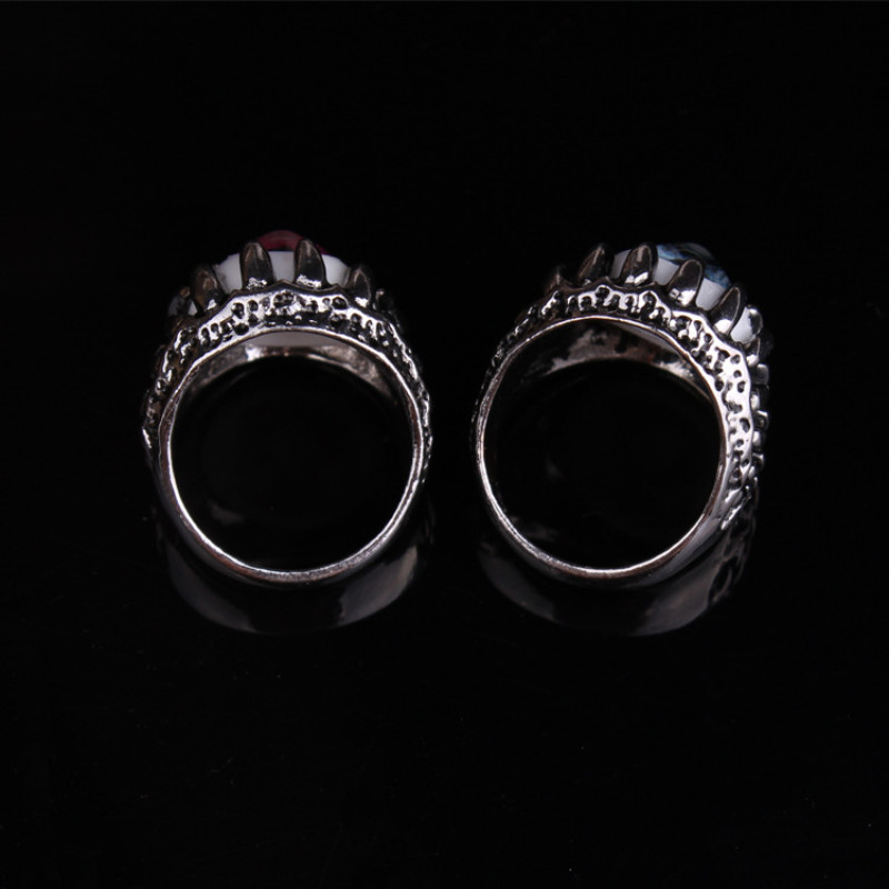 Velna acs gredzeni vīriešiem Halovīni punk Anillos Forši zēni Vintage nerūsējošā tērauda rotaslietas Gotikas skelets Aksesuāri Dāvana