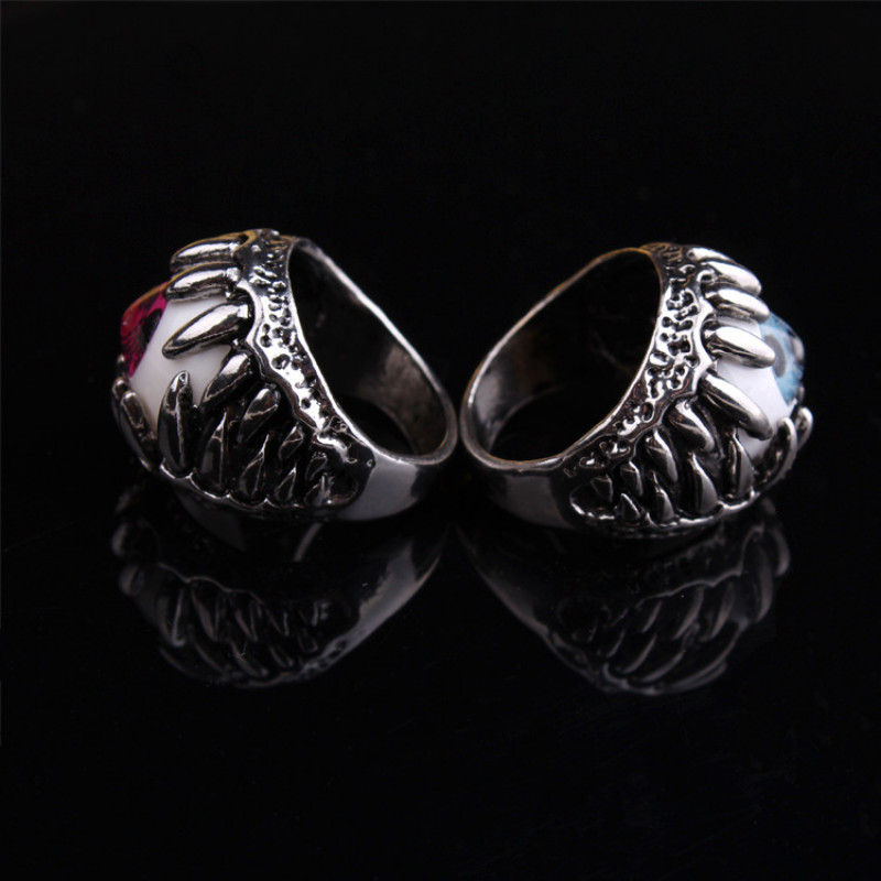 Velna acs gredzeni vīriešiem Halovīni punk Anillos Forši zēni Vintage nerūsējošā tērauda rotaslietas Gotikas skelets Aksesuāri Dāvana