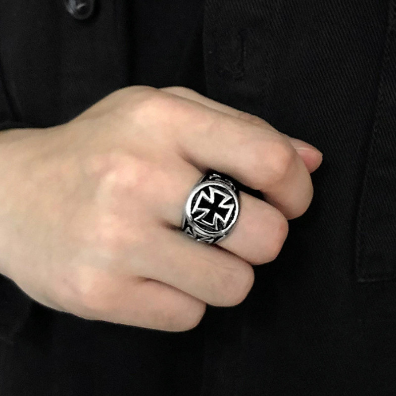 Muški križni prsten Vintage srebrni metalni anillos promjenjive veličine Ženski modni nakit Šarm Dodaci Rođendanski poklon za dječake Besplatna dostava