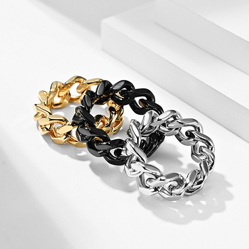 8mm Cuba ketisõrmus Homme titaanist terassõrmus meestele, naistele üks sõrmus HipHop Rock Ehted Aksessuaaride hulgimüük