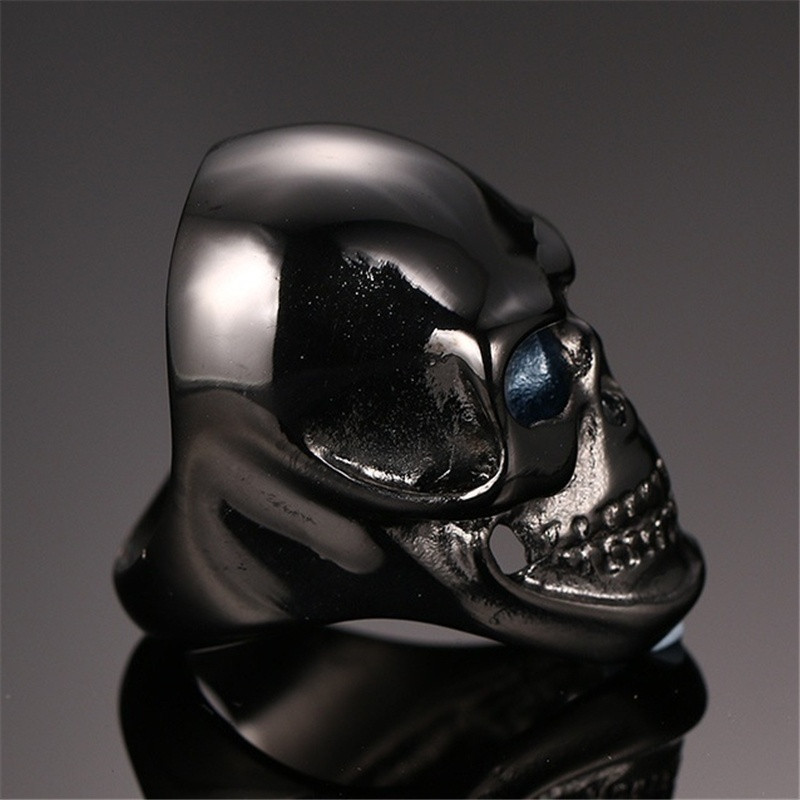 Vintage ανδρικά δαχτυλίδια Skeleton Punk Rock Κοσμήματα Μαύρο κρανίο δαχτυλίδι για αποκριάτικο πάρτι αξεσουάρ δώρου