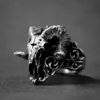 Мъжки бижута Уникални пънк готически дяволски демонски пръстени с череп за мъже Хип-хоп пънк парти Бижута за рожден ден Подарък Anillo Hombre Regalos