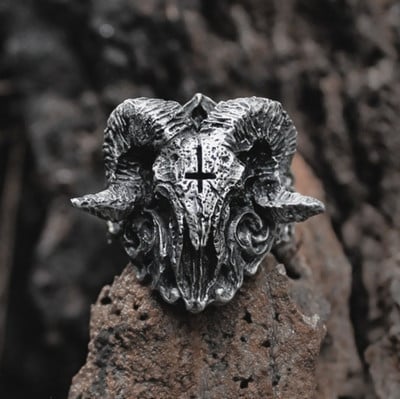 Ανδρικά κοσμήματα Μοναδικά Punk Gothic Devil Demon Skull Rings για άντρες Hip Hop Punk Party Δώρο γενεθλίων κοσμήματα Anillo Hombre Regalos