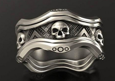 Gooti punk Satanic Devil Skull Ring Vintage Steampunk meeste roostevabast terasest sõrmus Hiphop Mootorrataste Rock Biker Ehted Hulgimüük