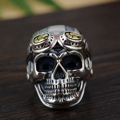 Gooti punk Satanic Devil Skull Ring Vintage Steampunk meeste roostevabast terasest sõrmus Hiphop Mootorrataste Rock Biker Ehted Hulgimüük