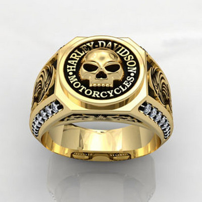 Gooti punk Satanic Devil Skull Ring Vintage Steampunk meeste roostevabast terasest sõrmus Hiphop Mootorrataste Rock Biker Ehted Hulgimüük
