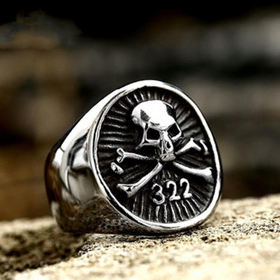 Gooti punk Satanic Devil Skull Ring Vintage Steampunk meeste roostevabast terasest sõrmus Hiphop Mootorrataste Rock Biker Ehted Hulgimüük
