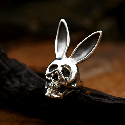 Gooti punk Satanic Devil Skull Ring Vintage Steampunk meeste roostevabast terasest sõrmus Hiphop Mootorrataste Rock Biker Ehted Hulgimüük