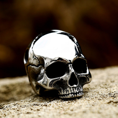 Gooti punk Satanic Devil Skull Ring Vintage Steampunk meeste roostevabast terasest sõrmus Hiphop Mootorrataste Rock Biker Ehted Hulgimüük