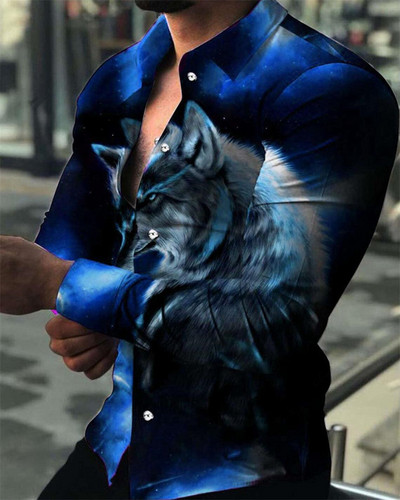 Modne muške košulje visoke kvalitete 2023. Košulje na kopčanje Ležerne dizajnerske majice dugih rukava s printom Muške muške majice na rever