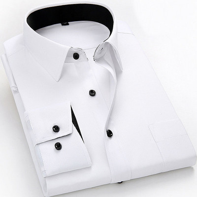 Ανδρικά πουκάμισα New Fashion Twill Μασίφ επαγγελματικό επίσημο μακρυμάνικο λευκό μπλε μωβ Μαύρο κομψό ανδρικό κοινωνικό πουκάμισο