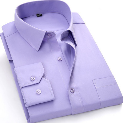 Ανδρικά πουκάμισα New Fashion Twill Μασίφ επαγγελματικό επίσημο μακρυμάνικο λευκό μπλε μωβ Μαύρο κομψό ανδρικό κοινωνικό πουκάμισο